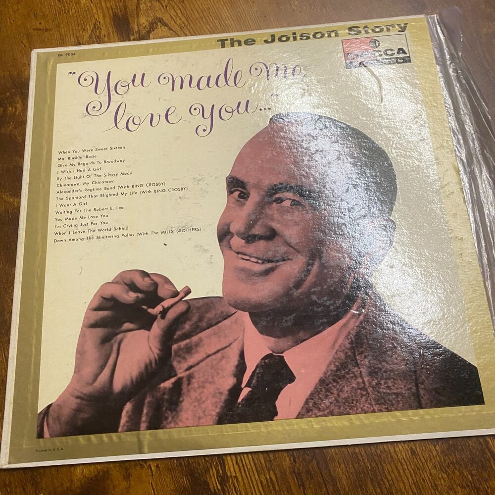 Al Jolson "You Made Me Love You" LP Decca DL 79034